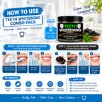 TRUSON Teeth Whitening Combo Pack | Whitening Mousse 60ml + Charcoal Powder 100g