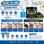 TRUSON Teeth Whitening Combo Pack | Whitening Mousse 60ml + Charcoal Powder 100g