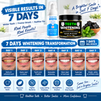 TRUSON Teeth Whitening Combo Pack | Whitening Mousse 60ml + Charcoal Powder 100g